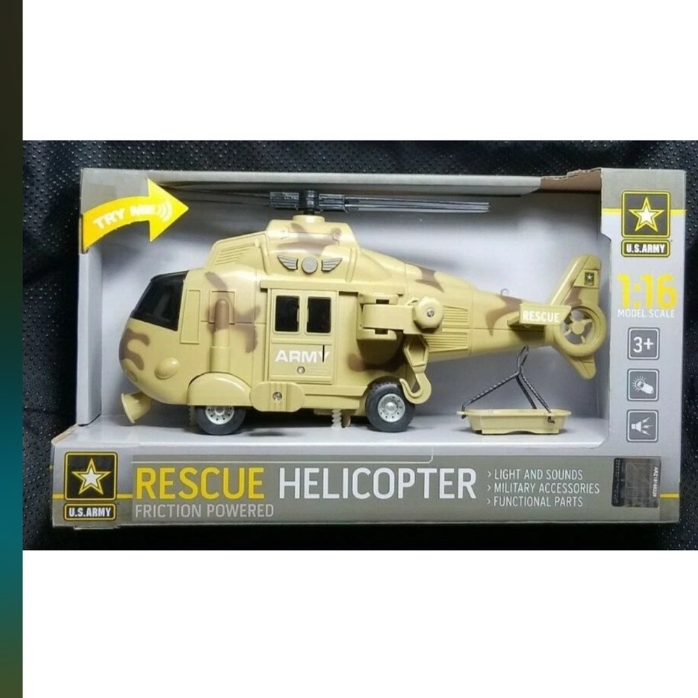 U.S. Army Rescue Helicopter Toy - Tan